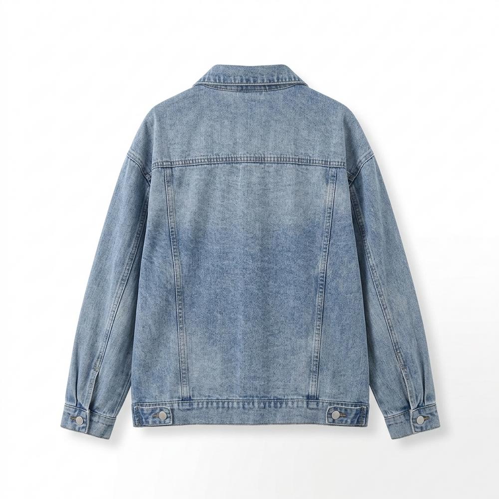 Mens Outlet House - Vulun | Oversized Button-Front Denim Jacket Women