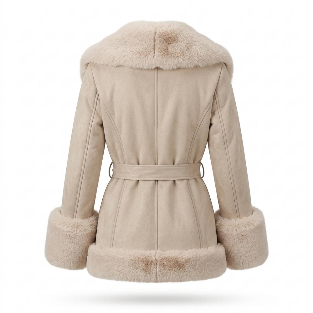 Mens Outlet House - Lyven | Faux-Shearling Belted Coat Women