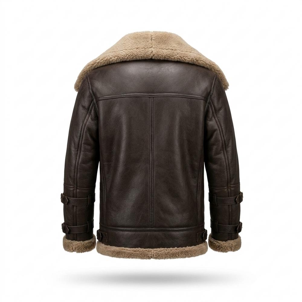 Mens Outlet House - Nodan | Shearling-Lined Wide-Collar Coat Men