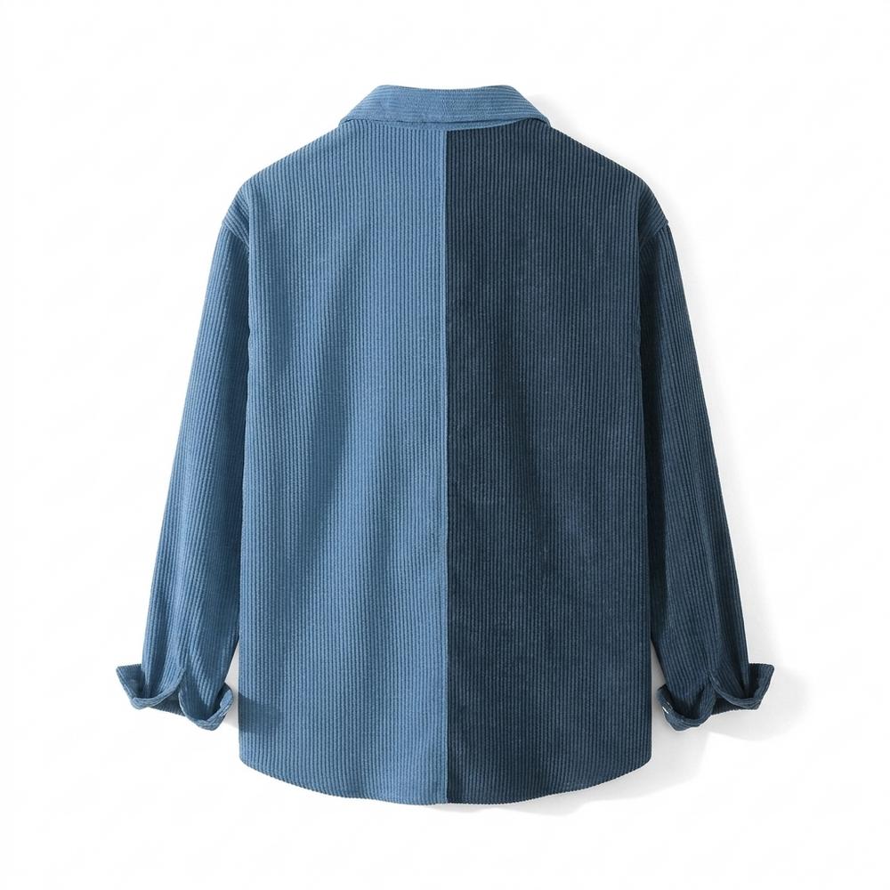 Mens Outlet House - Lamon | Corduroy Color-Block Shirt Men