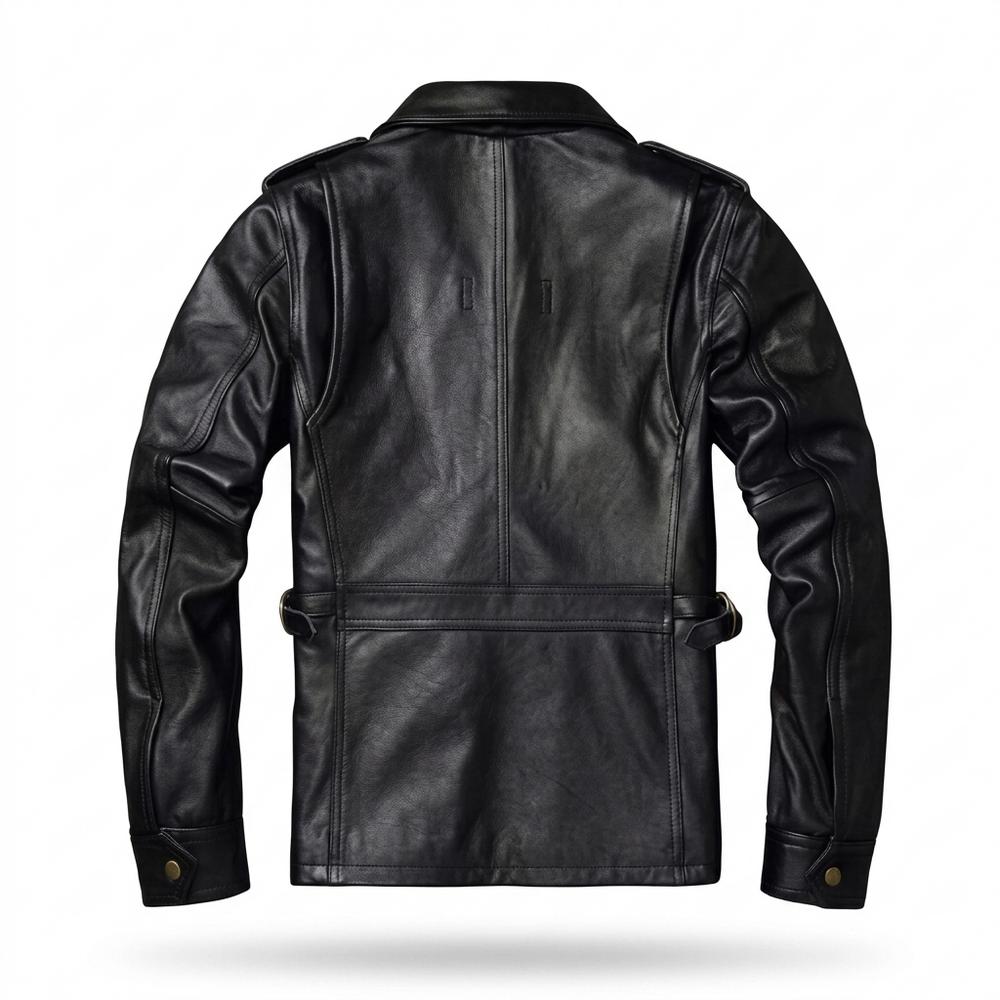 Mens Outlet House - Viral | Tailored Zip-Up Leather Jacket Men