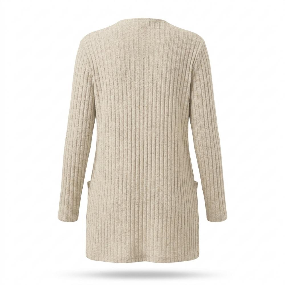 Mens Outlet House - Mahet | Ribbed Open-Front Knit Cardigan Women