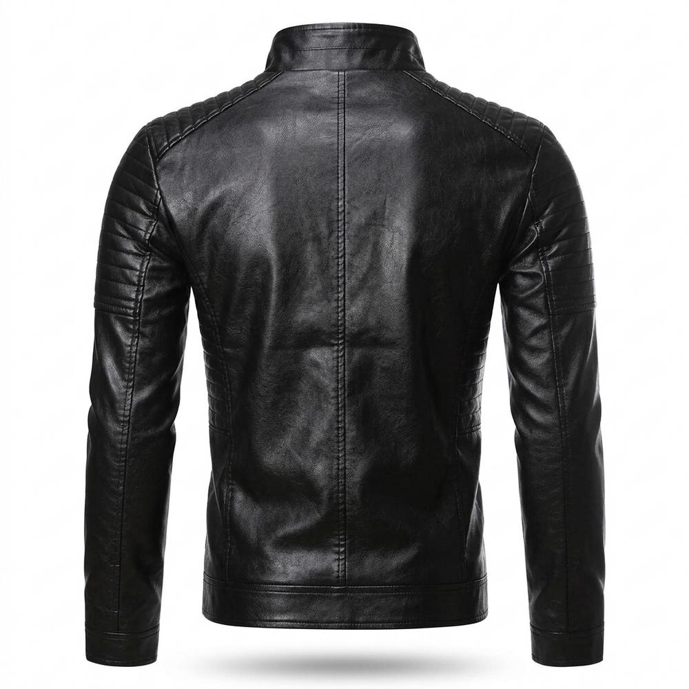 Mens Outlet House - Lynal | Quilted Zip-Up Leather Jacket Men