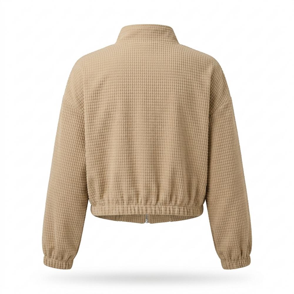 Mens Outlet House - Soser | Textured Zip-Up Jacket Women