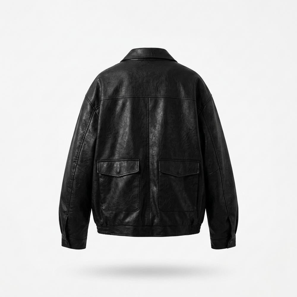 Mens Outlet House - Dasol | Zip-Up Lined Leather Jacket Unisex