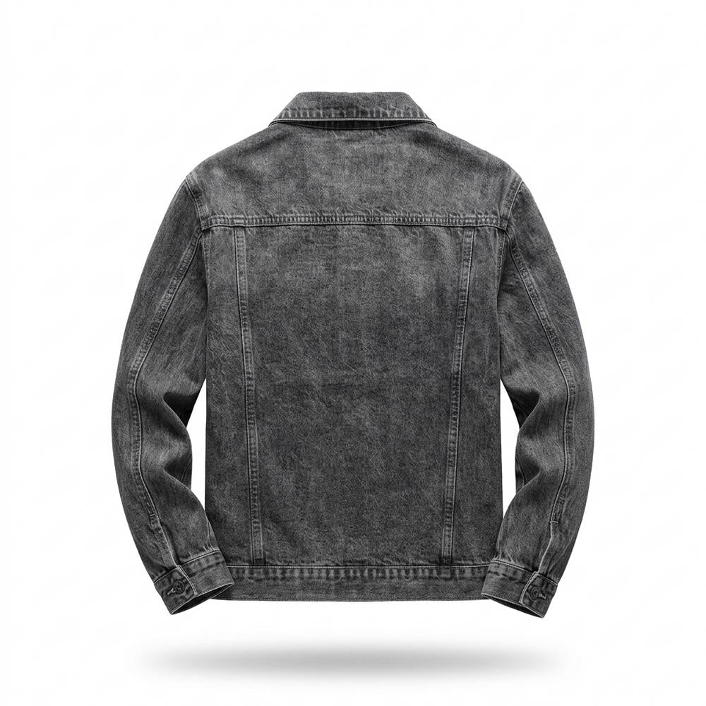 Mens Outlet House - Zalin | Washed Button-Front Denim Jacket Men
