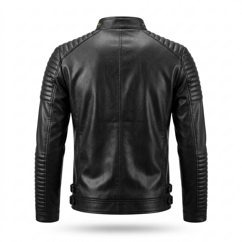 Mens Outlet House - Kevin | Quilted Slim-Fit Leather Jacket Men