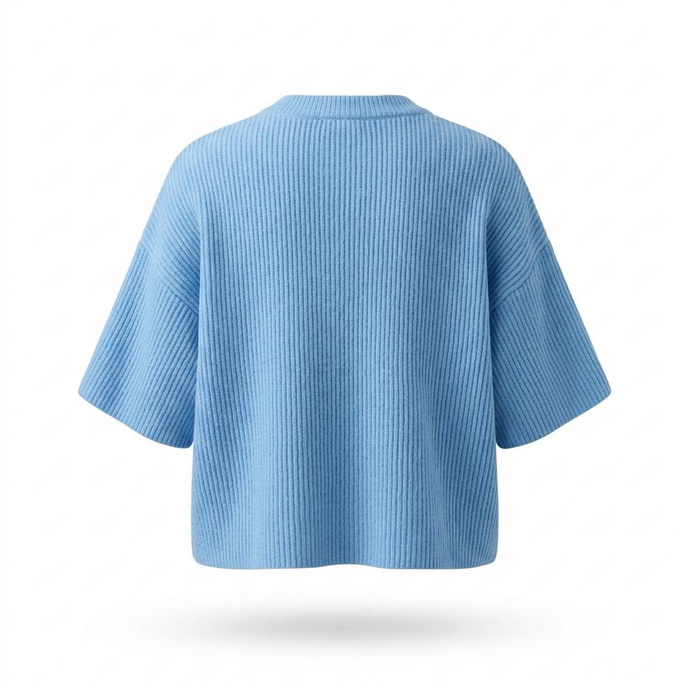 Mens Outlet House - Nehom | Rib-Knit Short-Sleeve Knit Cardigan Women