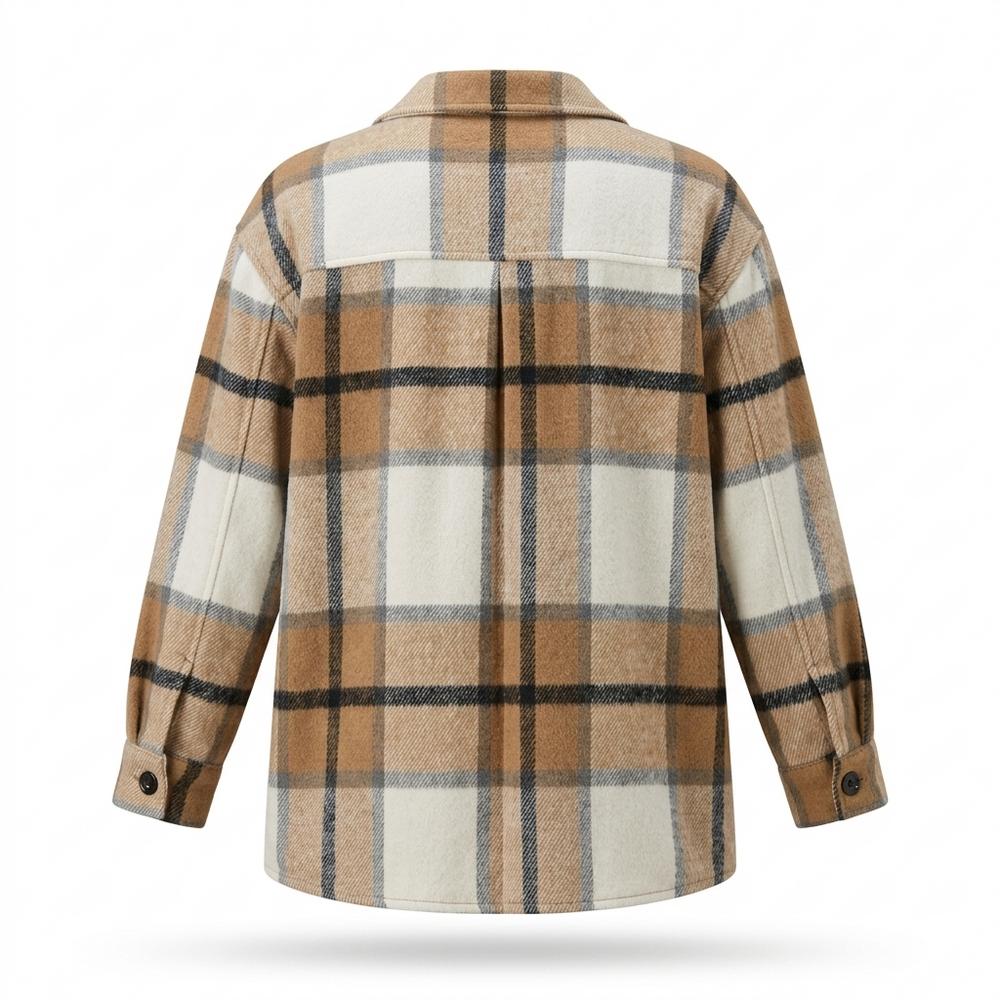 Mens Outlet House - Lanor | Plaid Button-Up Jacket Women
