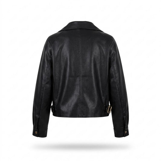 Mens Outlet House - Vibar | Cropped Relaxed-Fit Leather Jacket Women