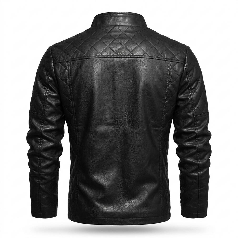 Mens Outlet House - Davin | Quilted Tailored Leather Jacket Men