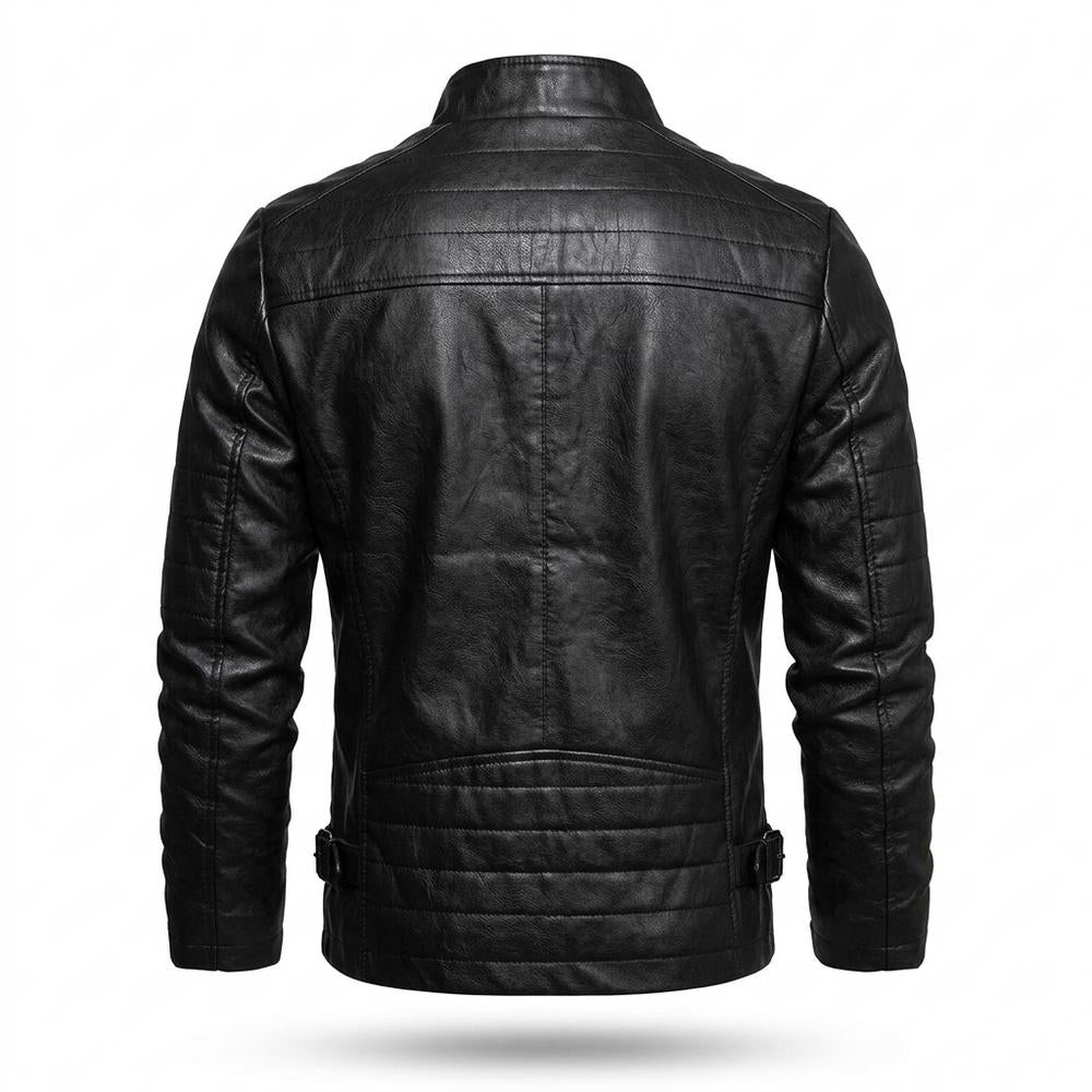 Mens Outlet House - Venor | Quilted Zip-Up Leather Jacket Men