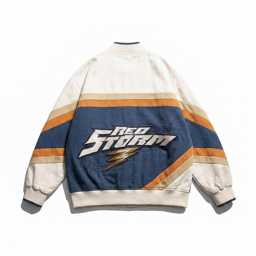 Mens Outlet House - Keran | Embroidered Color-Block Jacket Unisex