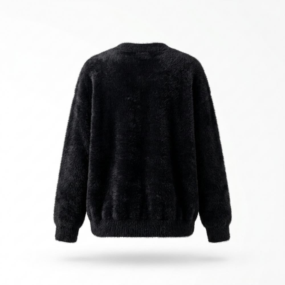 Mens Outlet House - Medur | Fluffy Button-Front Knit Cardigan Women