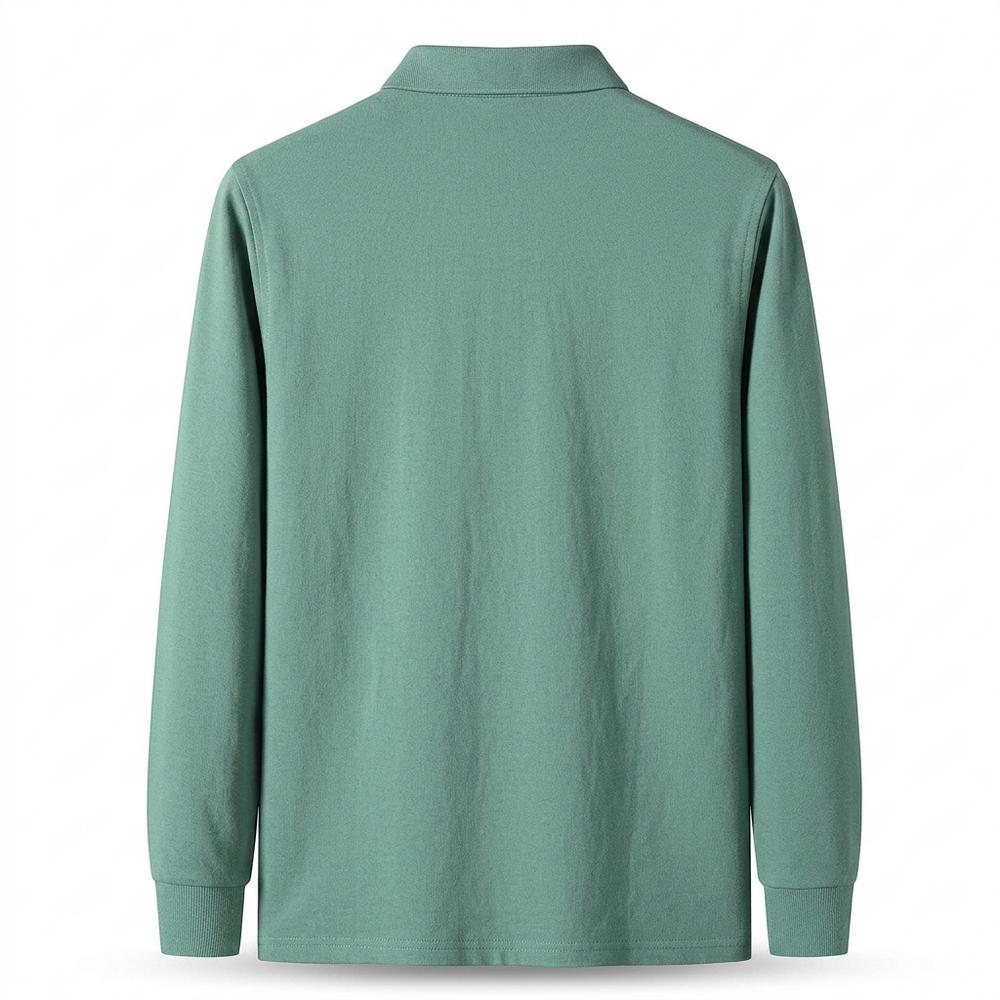 Mens Outlet House - Yifit | Long-Sleeved Collared Polo Shirt Men