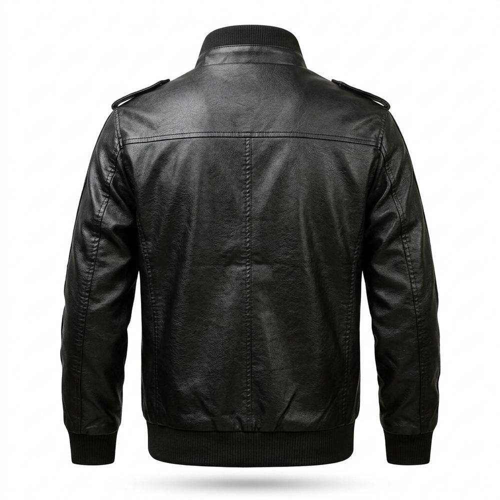 Mens Outlet House - Kesil | Lined Slim Fit Leather Jacket Men