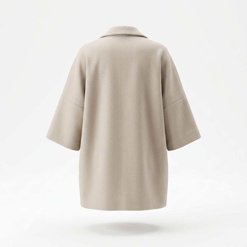 Mens Outlet House - Tilom | Oversized Cuffed Sleeve Coat Women