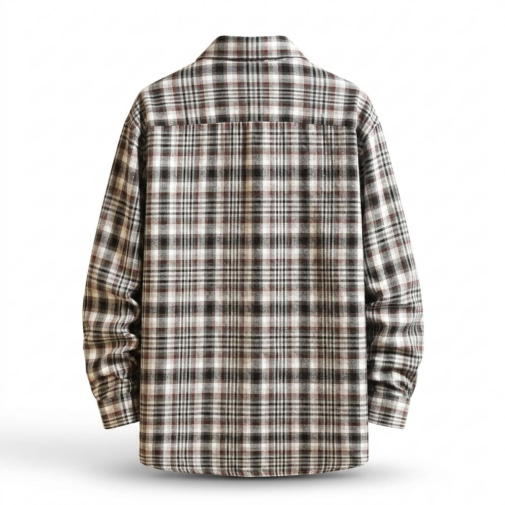 Mens Outlet House - Ralom | Plaid Long-Sleeved Shirt Men