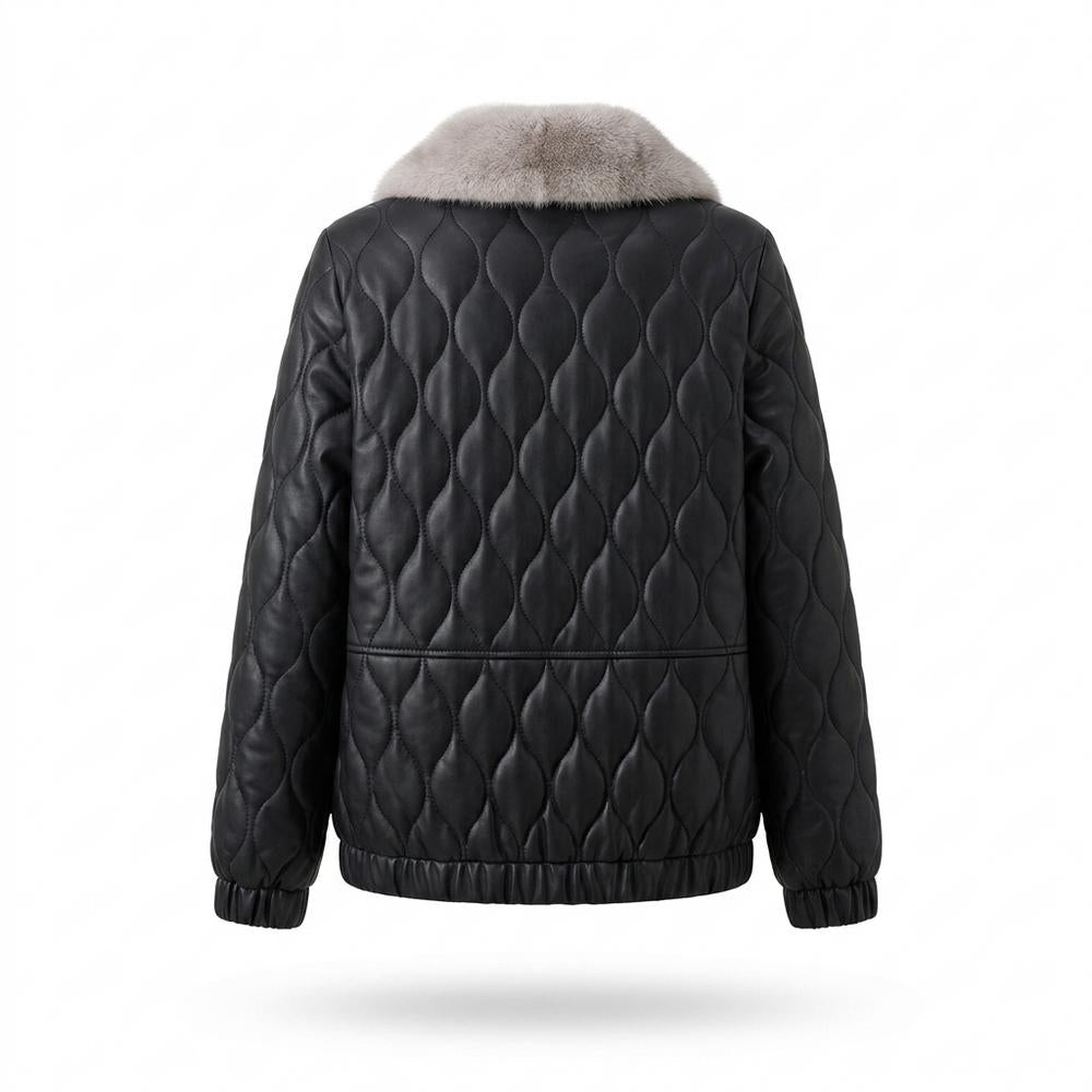 Mens Outlet House - Yotar | Quilted Faux Fur Collar Jacket Women