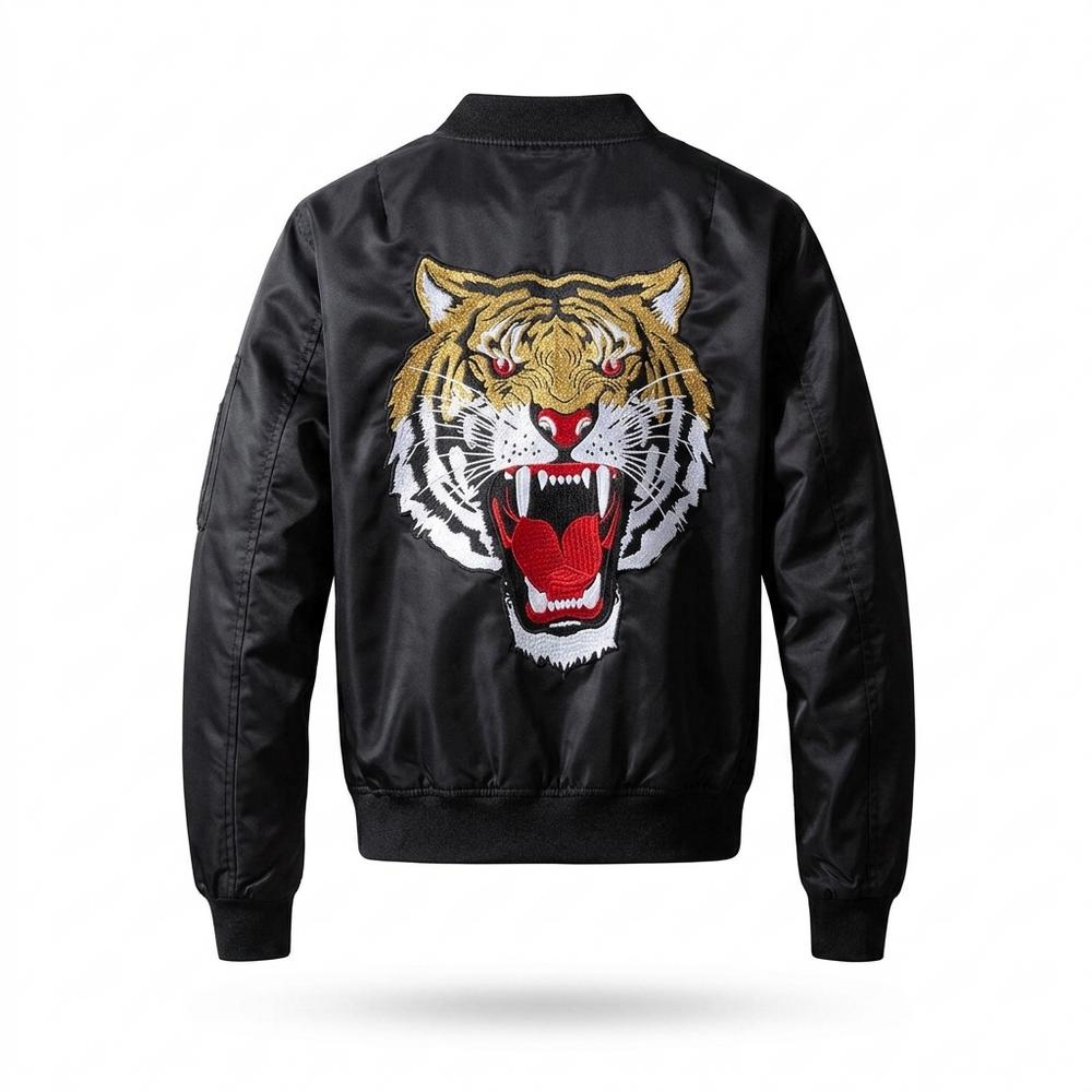 Mens Outlet House - Niver | Embroidered Zip-Up Jacket Men