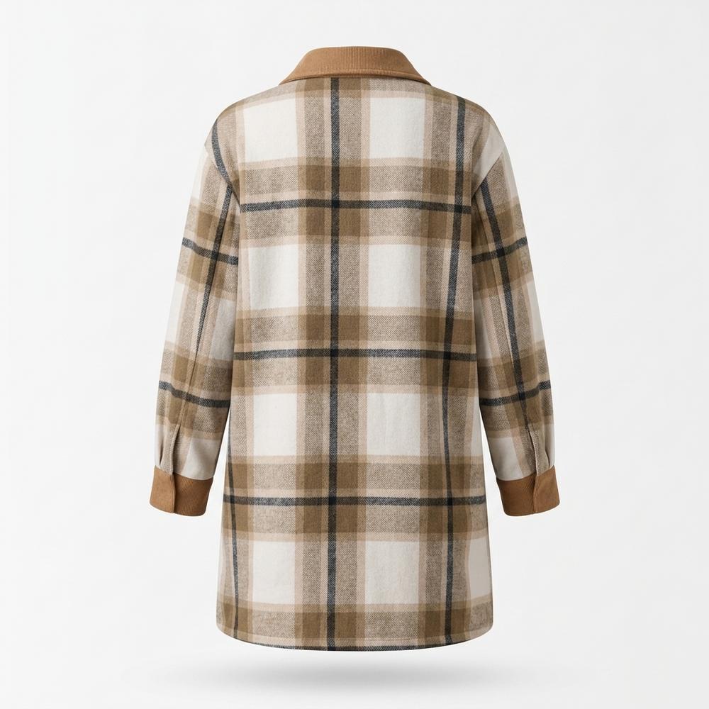 Mens Outlet House - Yurel | Plaid Longline Coat Women