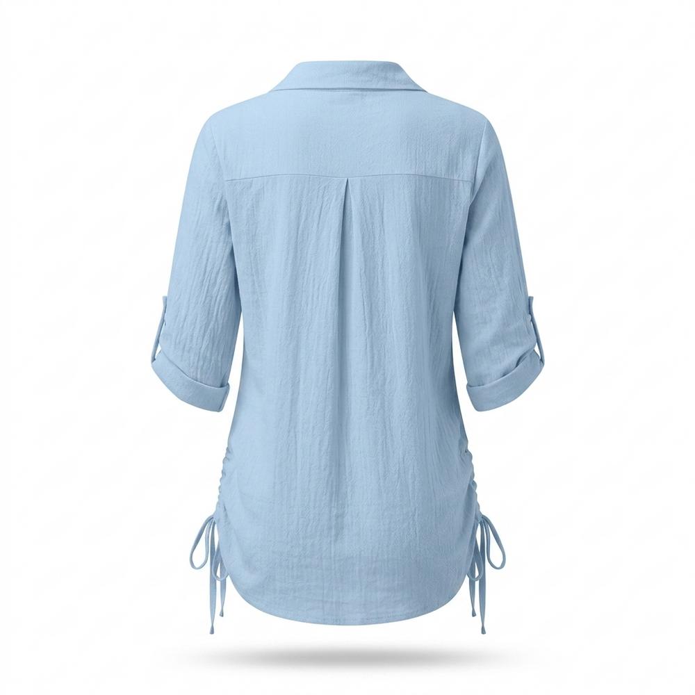 Mens Outlet House - Nilor | Ruched Roll-Tab Sleeve Tunic Women