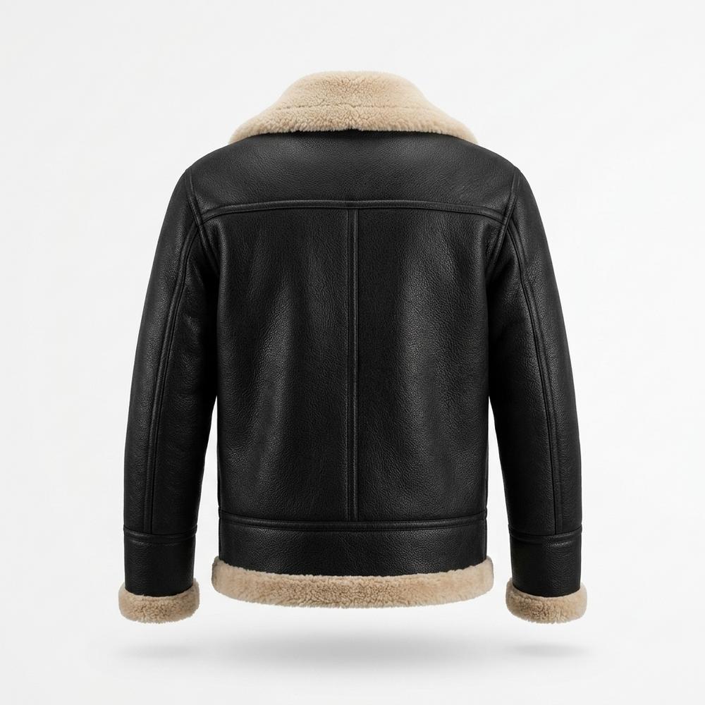 Mens Outlet House - Elken | Shearling-Lined Grained Leather Jacket Men
