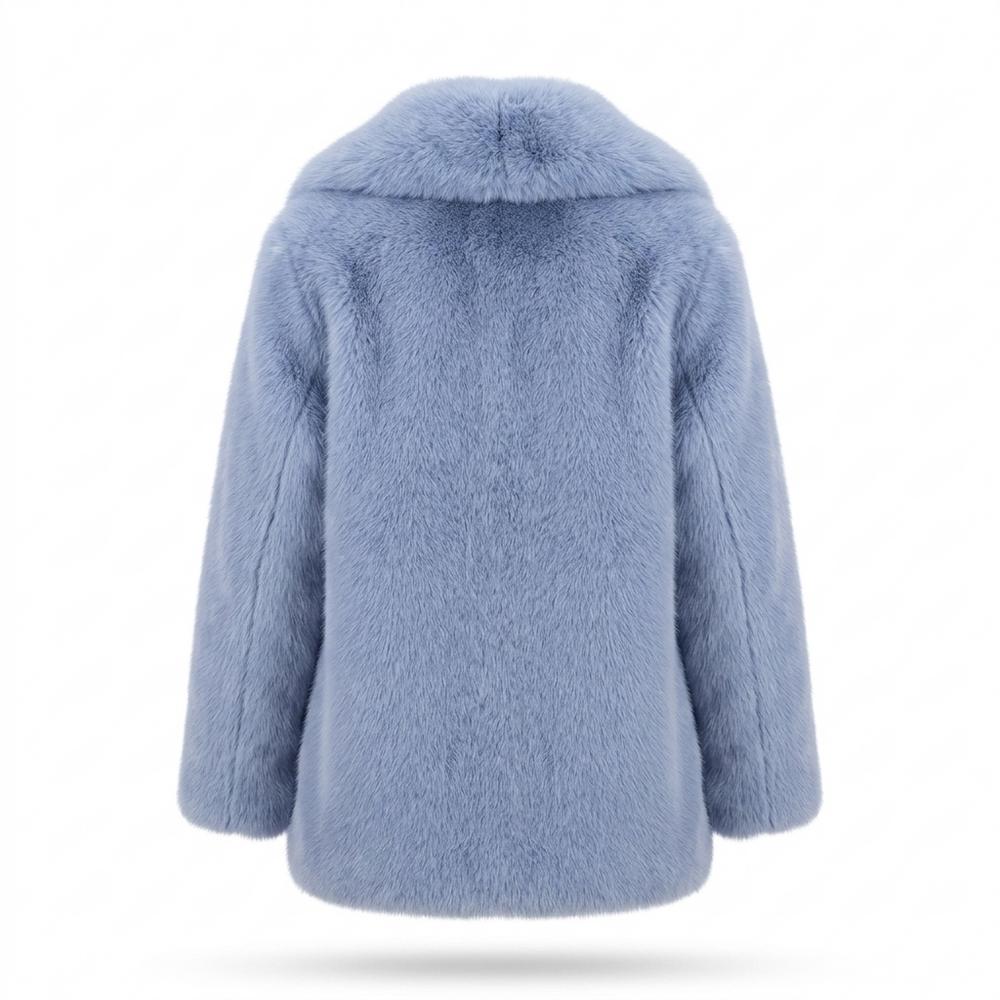 Mens Outlet House - Yoven | Faux Fur Notched Lapel Coat Women