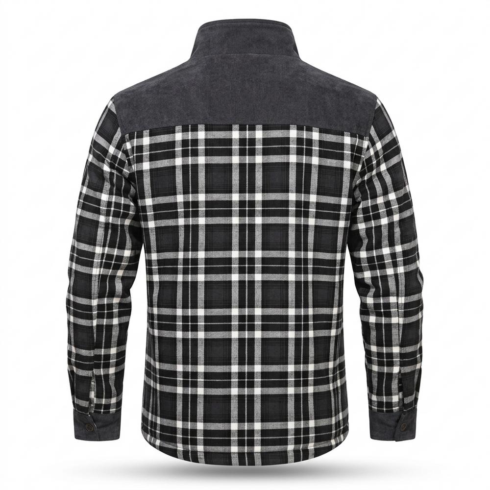 Mens Outlet House - Vipel | Fleece-Lined Plaid Jacket Men
