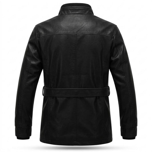Mens Outlet House - Vetor | Stand-Collar Faux-Leather Jacket Men