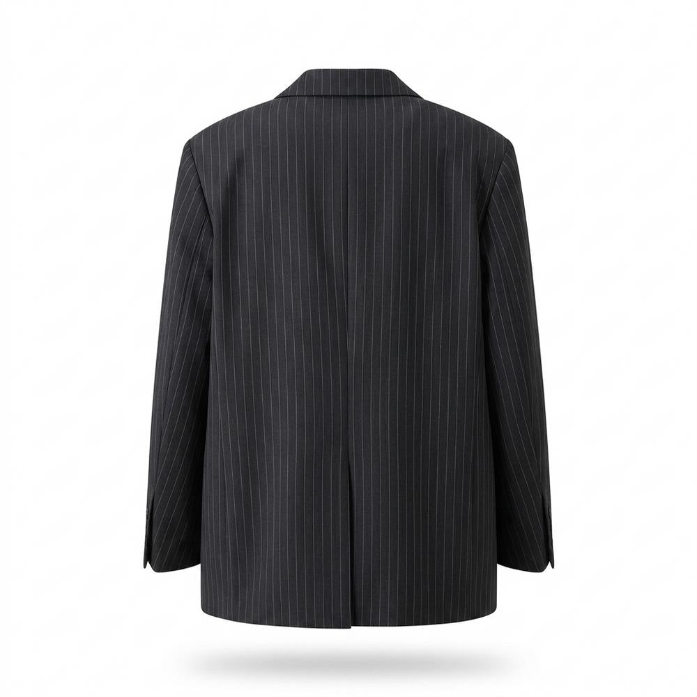 Mens Outlet House - Linus | Pinstriped Single-Breasted Blazer Women