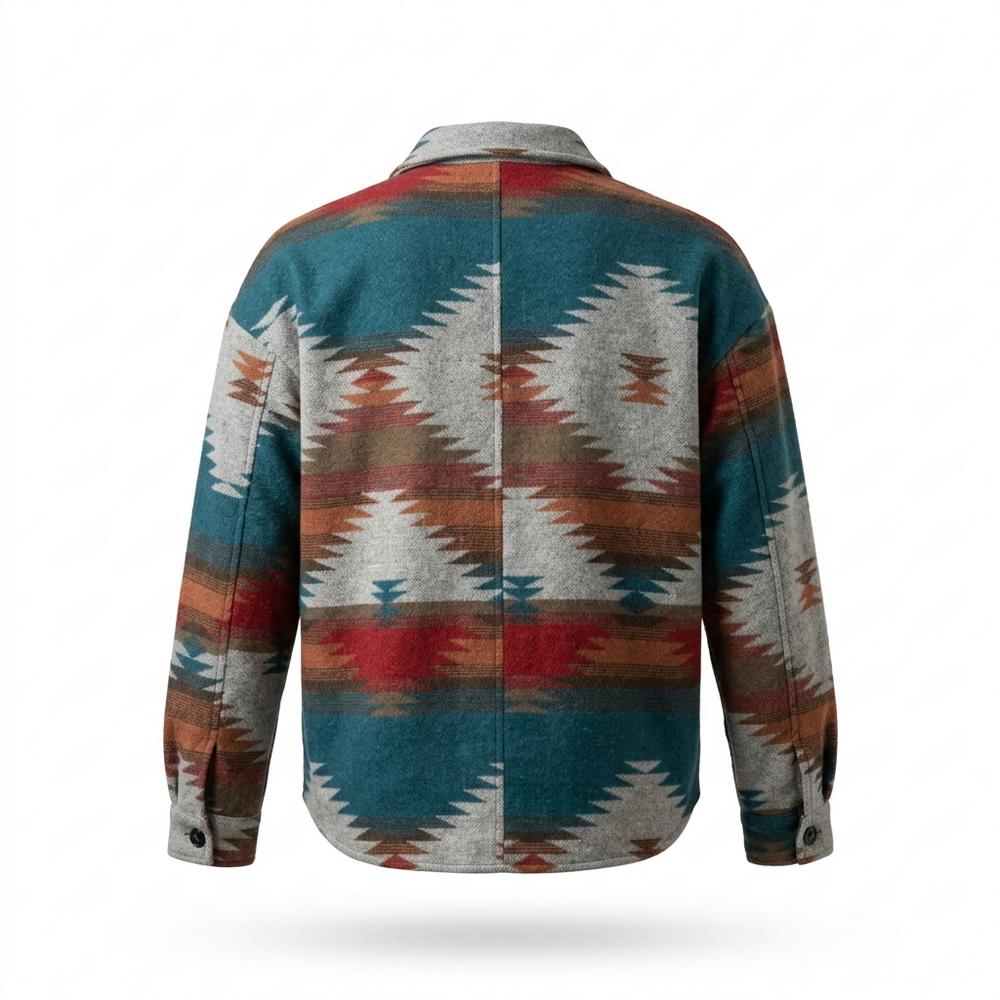 Mens Outlet House - Nilal | Patterned Button-Up Jacket Unisex