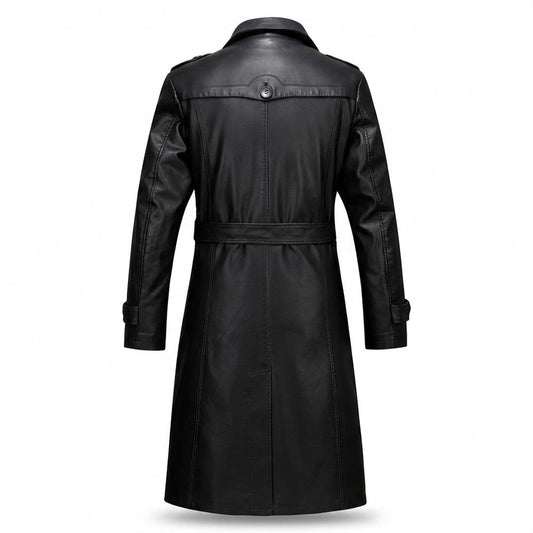 Mens Outlet House - Taron | Leather Belted Coat Men