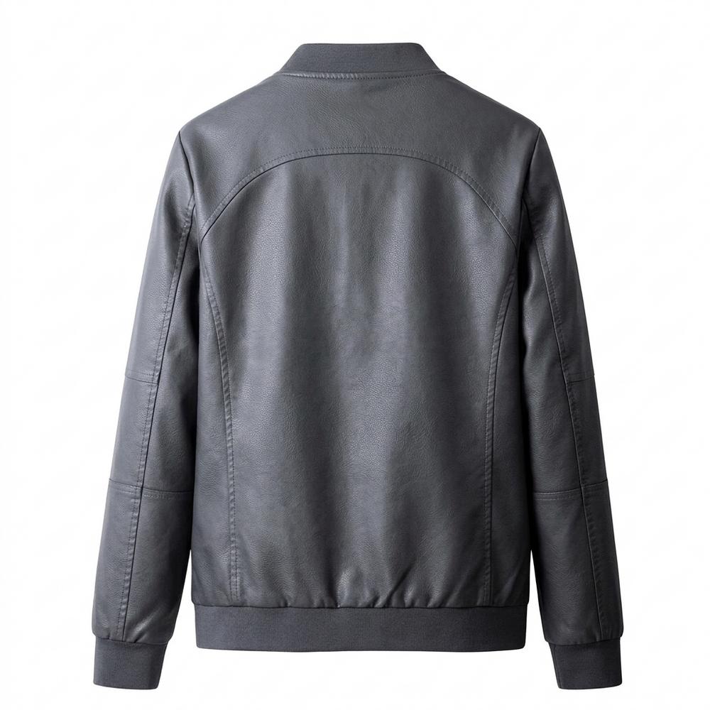 Mens Outlet House - Katir | Zip-Up Leather-Look Jacket Men