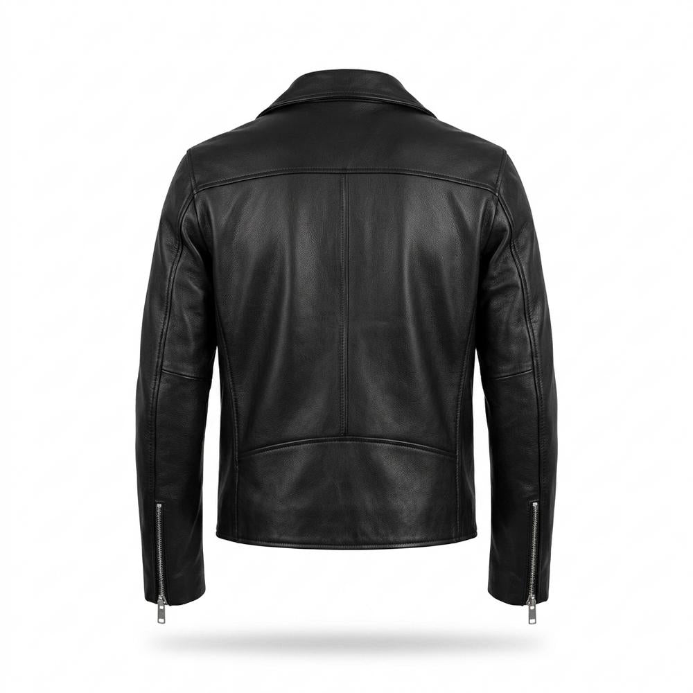 Mens Outlet House - Tivel | Asymmetrical Zippered Leather Jacket Men
