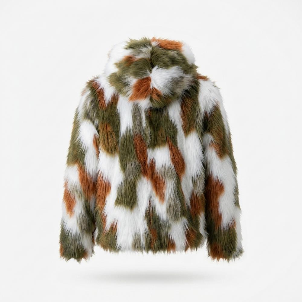 Mens Outlet House - Nirel | Faux Fur Hooded Jacket Men