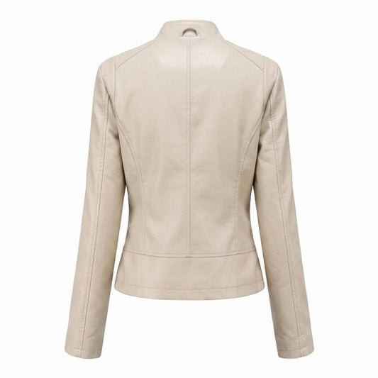 Mens Outlet House - Arsel | Studded Asymmetrical Leather Jacket Women
