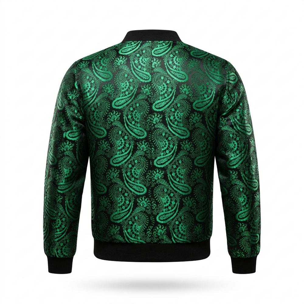 Mens Outlet House - Yosel | Paisley Patterned Zip-Up Jacket Men