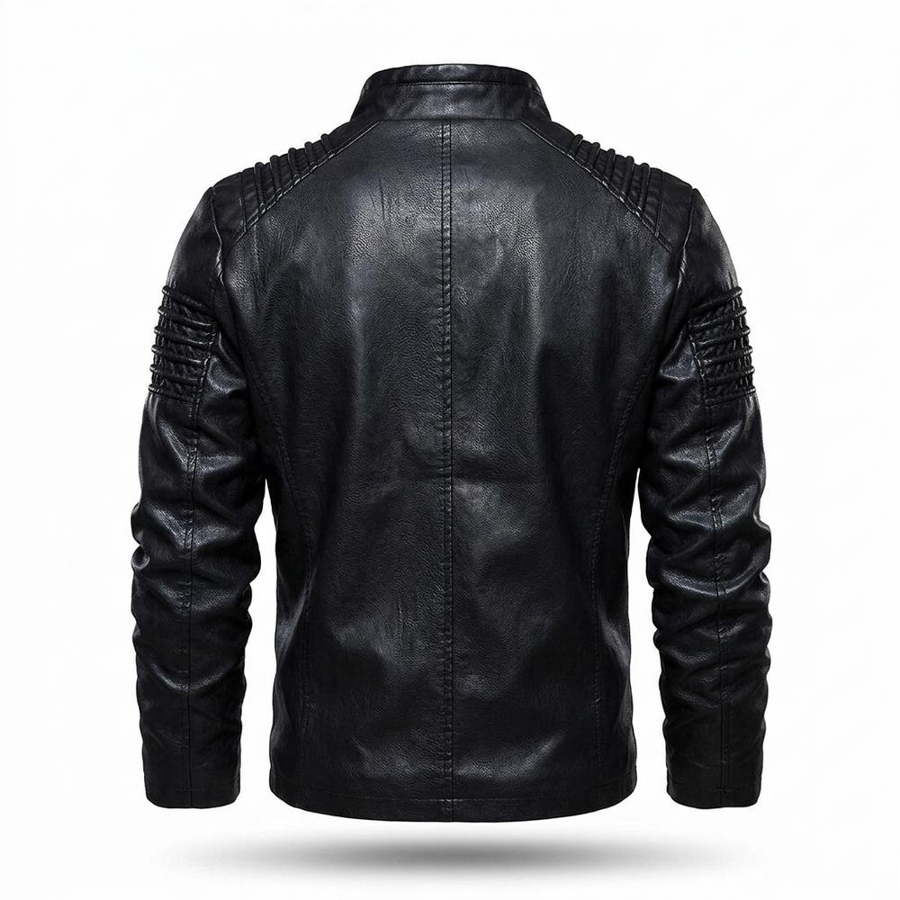 Mens Outlet House - Lydan | Quilted Zippered Leather Jacket Men