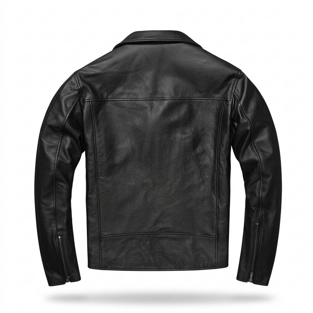 Mens Outlet House - Varon | Asymmetrical Zippered Leather Jacket Men