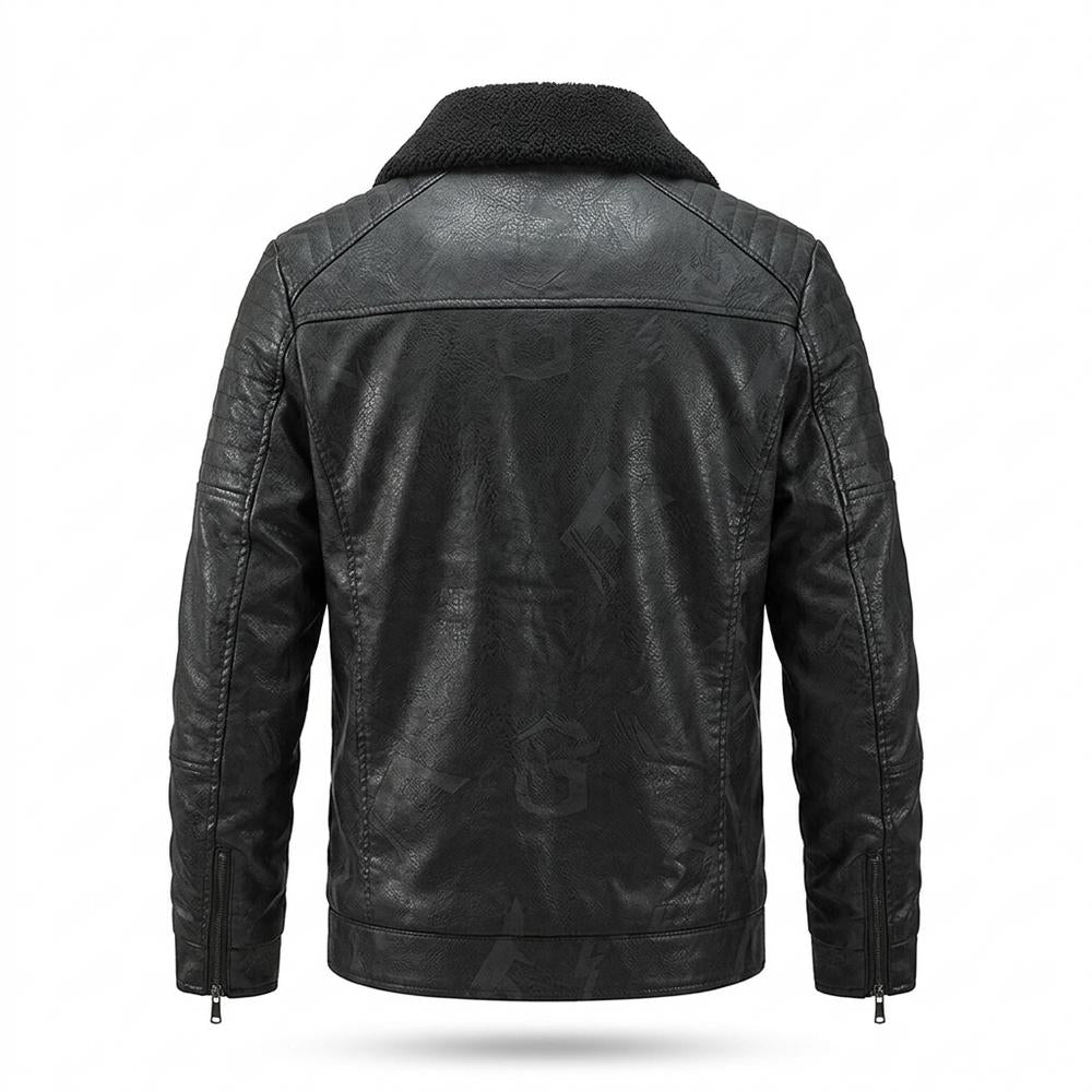 Mens Outlet House - Zedar | Lined Zip-Up Leather Jacket Men