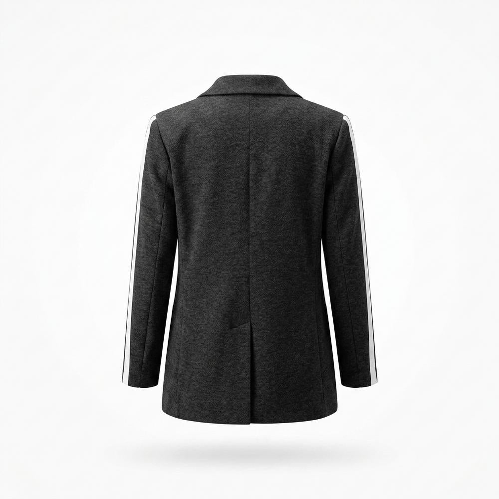 Mens Outlet House - Mafom | Striped-Sleeve Two-Button Blazer Women