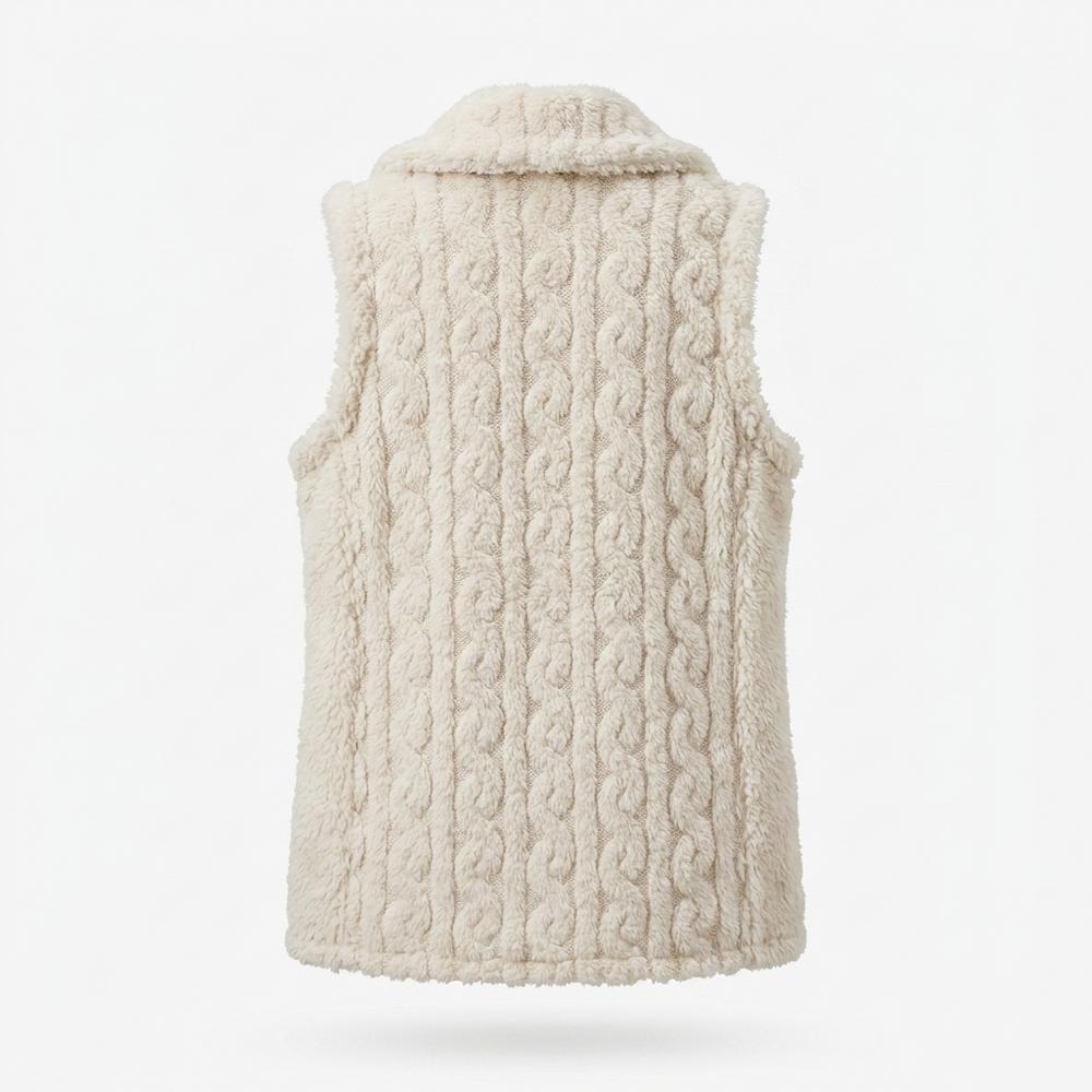 Mens Outlet House - Levar | Cable-Knit Button-Front Vest Women