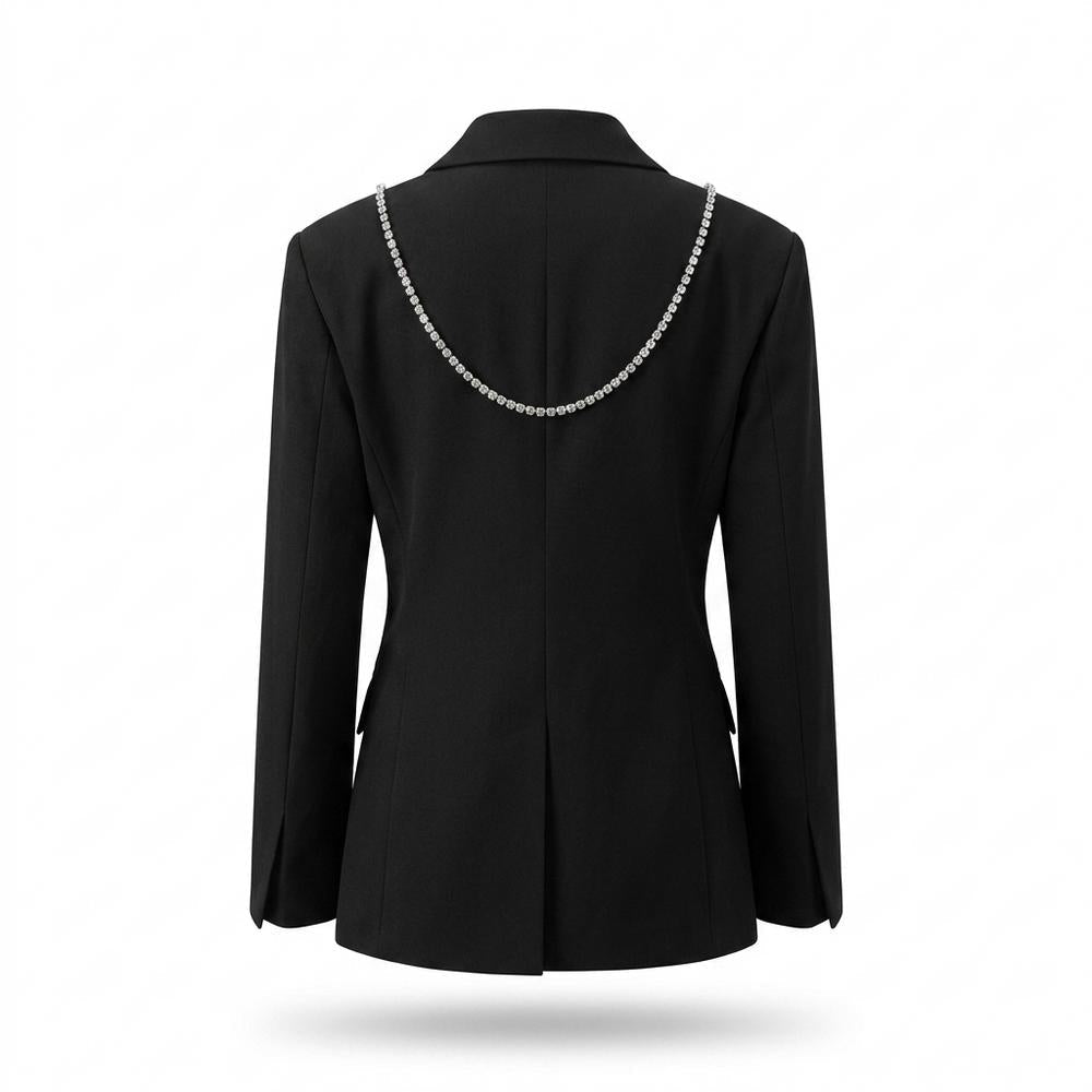 Mens Outlet House - Velor | Double-Breasted Structured Blazer Women