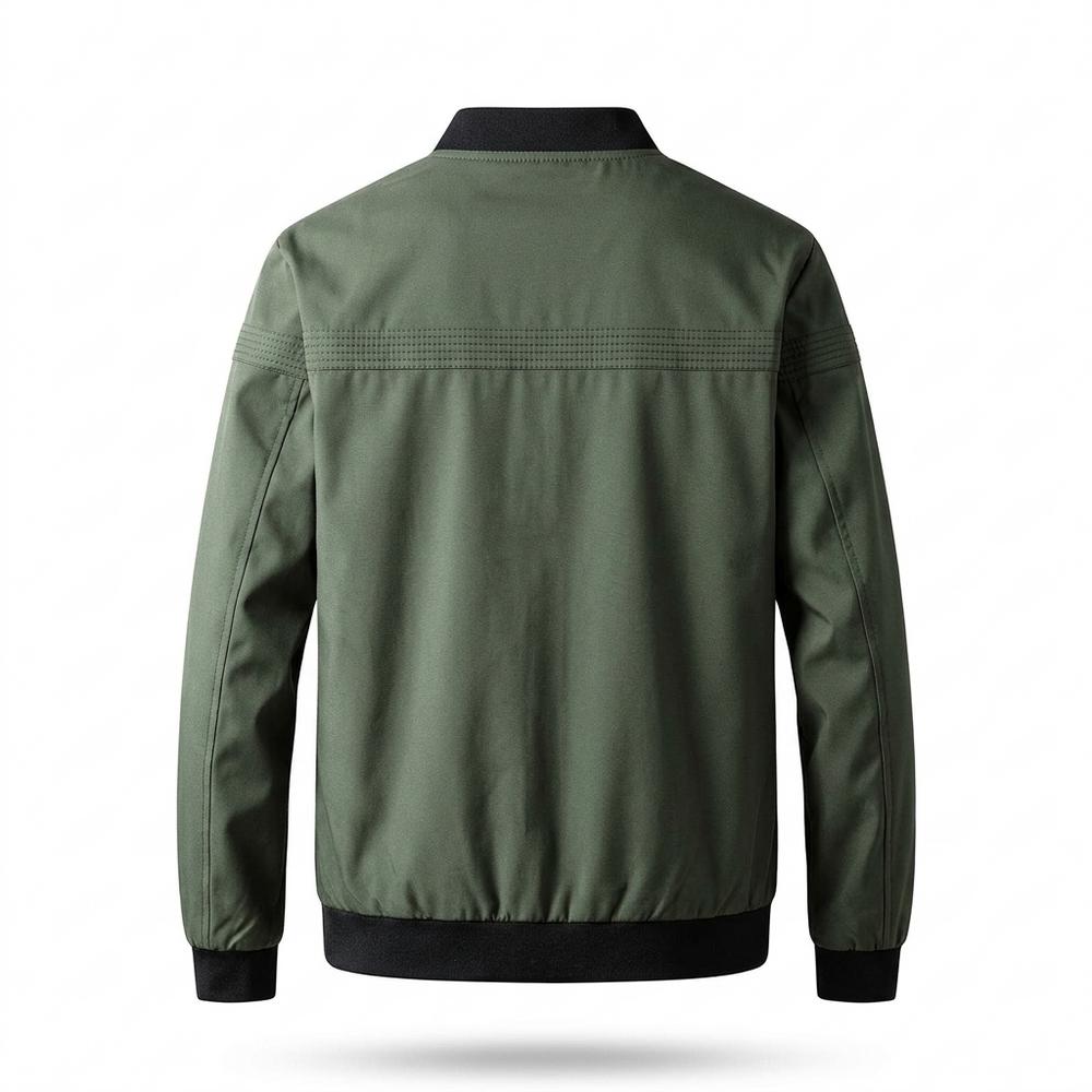 Mens Outlet House - Lubev | Zip-Up Ribbed-Trim Jacket Men