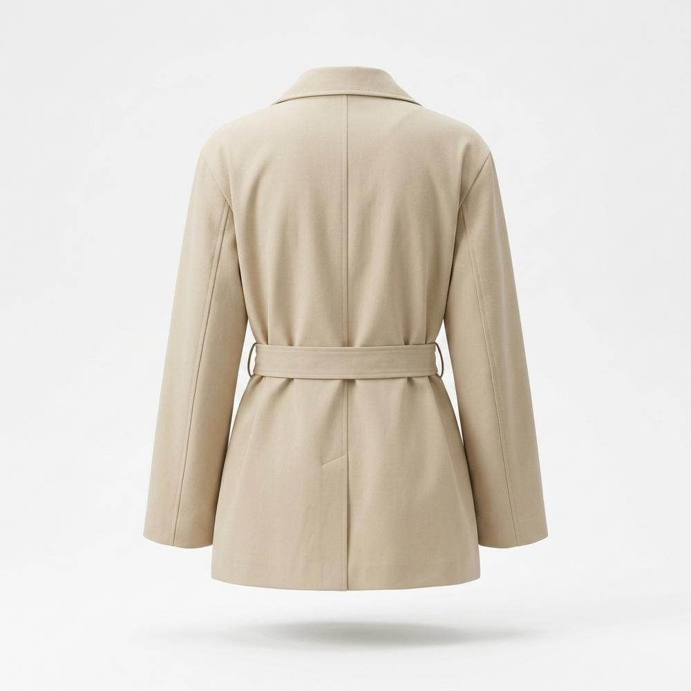 Mens Outlet House - Maron | Belted Collarless Coat Women