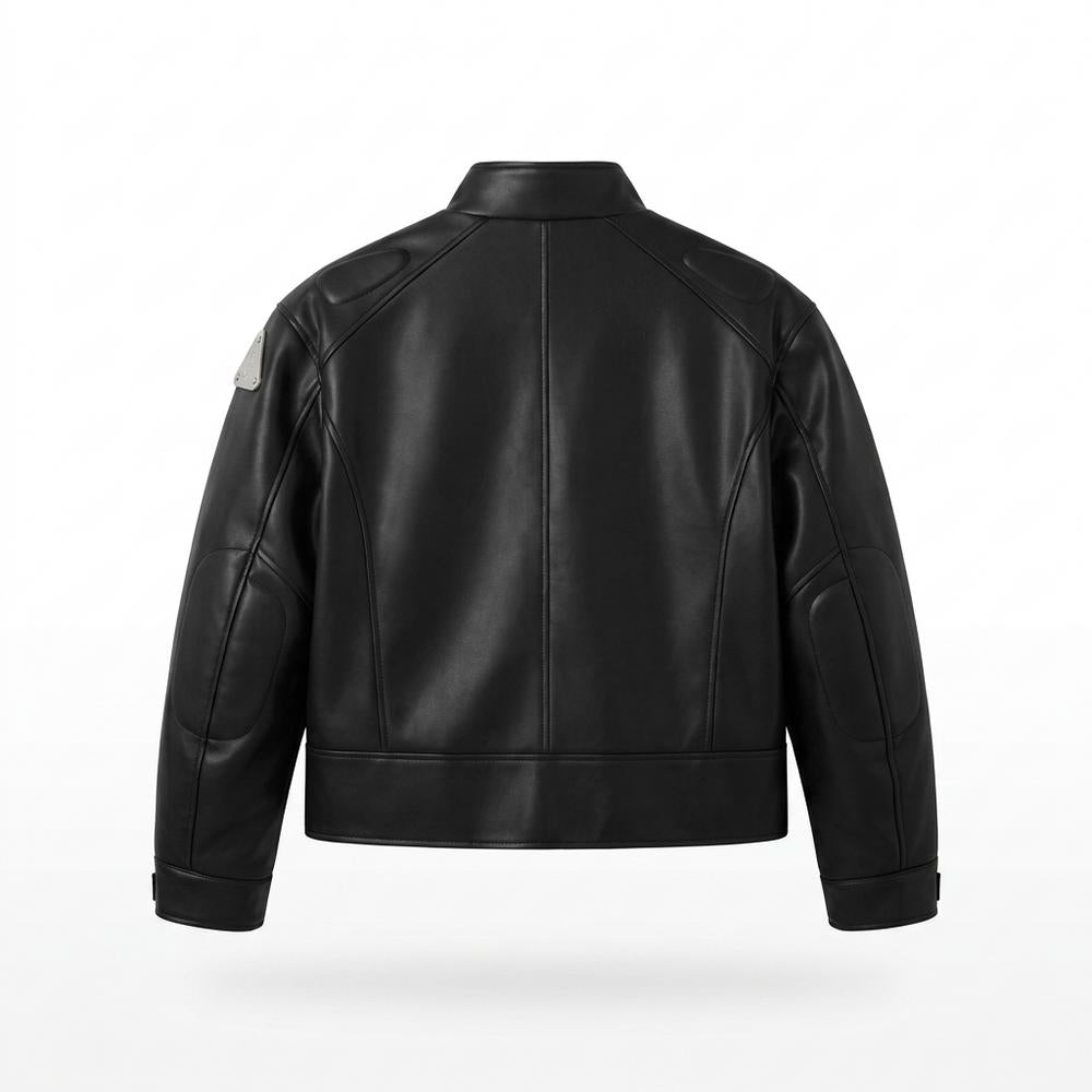 Mens Outlet House - Vital | Faux Leather Zip-Up Leather Jacket Men