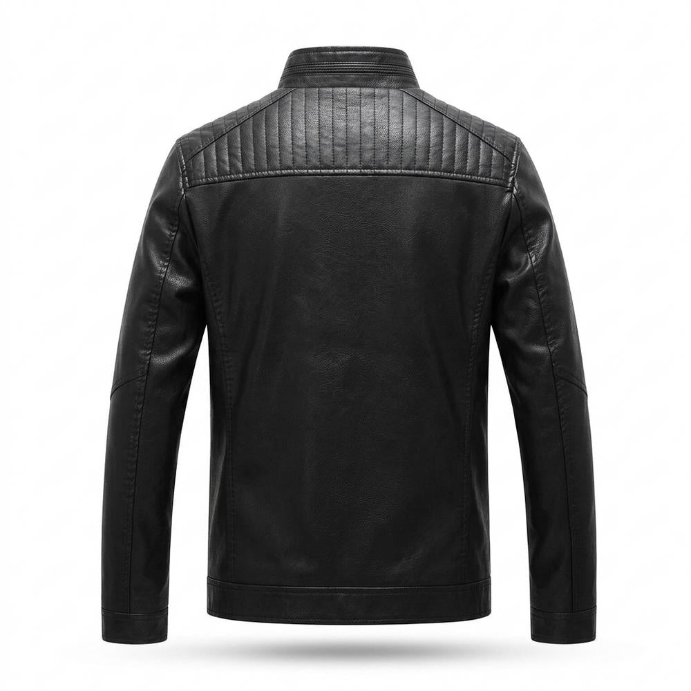 Mens Outlet House - Alvel | Zippered Lined Leather Jacket Men