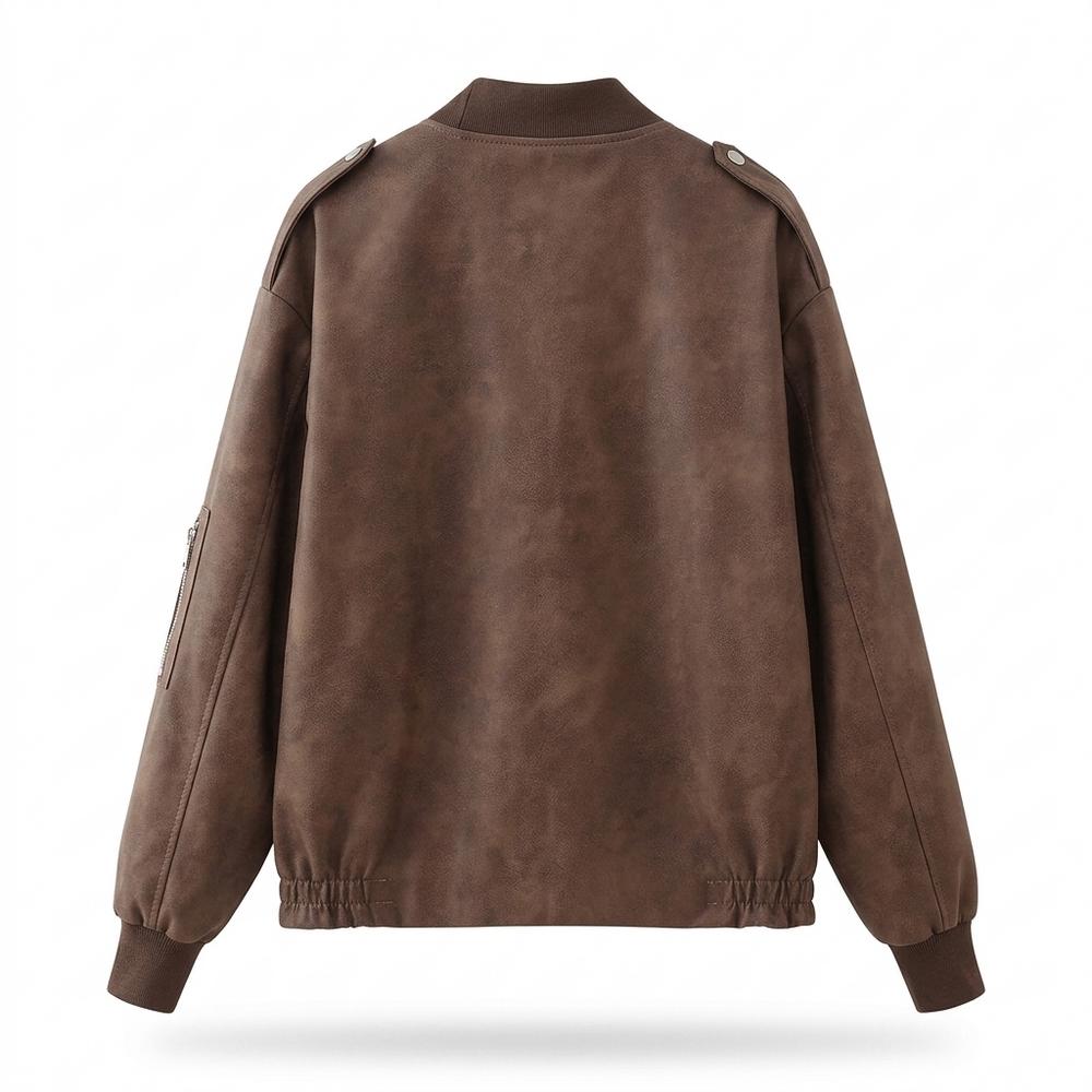 Mens Outlet House - Mupem | Suede-Effect Zippered Jacket Unisex