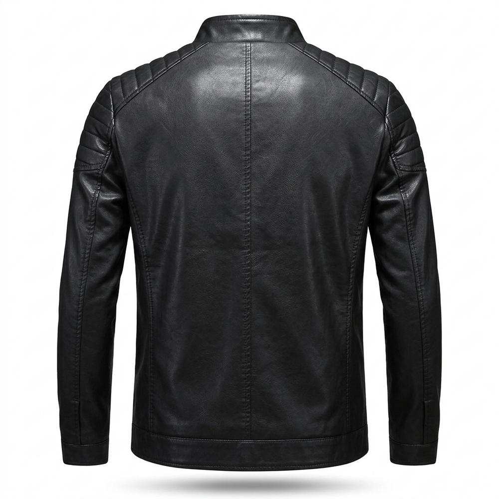 Mens Outlet House - Lomar | Quilted Zippered Leather Jacket Men